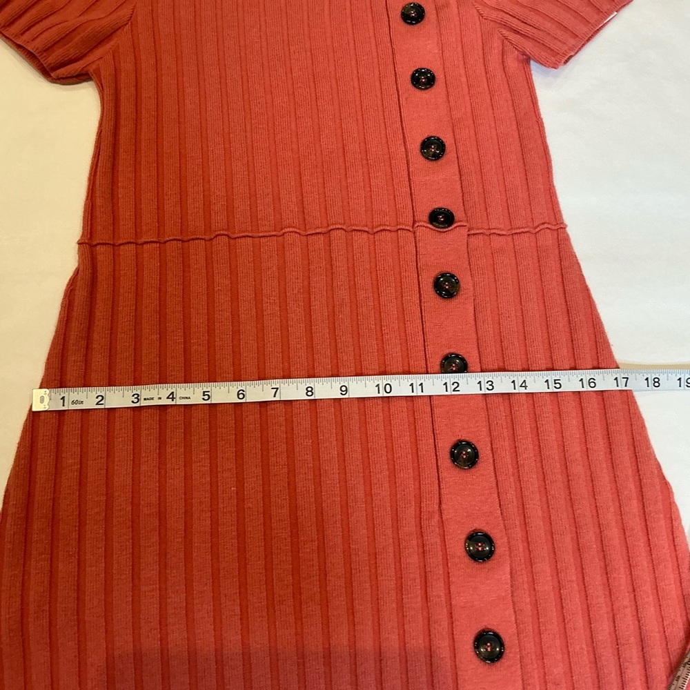 NWT Free People Lottie Knit Ribbed Mini Dress in Coral Size S/P - Picture 13 of 16
